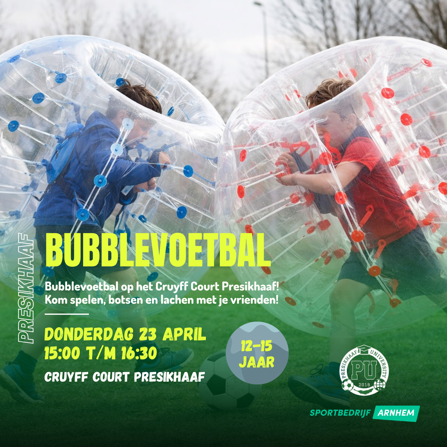 Bubblevoetbal (12-15 jaar)