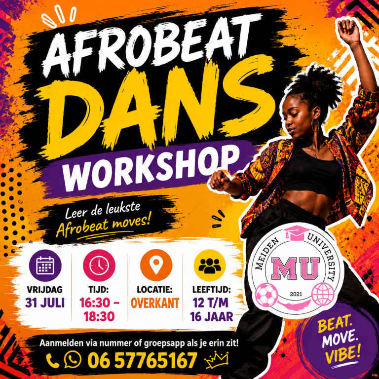 Afrobeat dansworkshop (12-16 jaar, alleen voor dames)